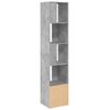 vidaXL Bookcase Concrete Grey Engineered Wood Tall Bookcase