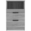 vidaXL Bedside Cabinet Grey Sonoma Engineered wood Standard
