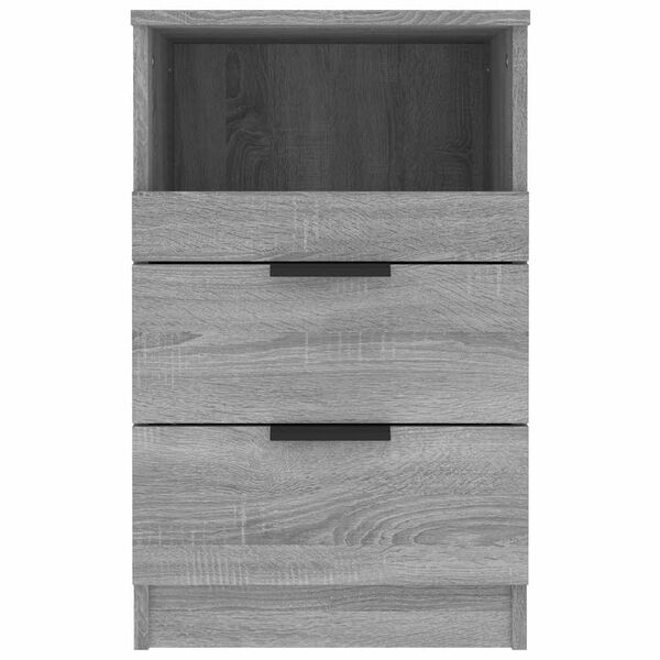 vidaXL Bedside Cabinet Grey Sonoma Engineered wood Standard