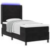 vidaXL Box Spring Bed with Headboard Black 39.37 x 78.74 in Velvet