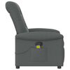 vidaXL Massage Recliner Chair Dark Grey Fabric