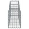 vidaXL Gabion Basket Silver Galvanized iron 78.7 x 11.8 x 23.6 in