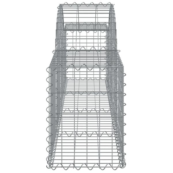 vidaXL Gabion Basket Silver Galvanized iron 78.7 x 11.8 x 23.6 in