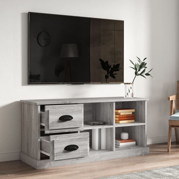 vidaXL TV Cabinet Grey sonoma Engineered wood Medium TV Cabinet