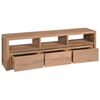 vidaXL TV Cabinet Natural Solid teak wood Medium TV Cabinet