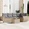 vidaXL Garden Sofa Set Beige, Light grey