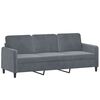 vidaXL 3-seater Sofa Dark Grey Velvet (100% polyester), metal, textilene