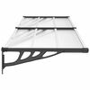 vidaXL Door Canopy Black and transparent Polycarbonate, ABS, Aluminum