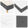 vidaXL Box Spring Bed with Mattress Dark gray 55.1" x 78.7" fabric