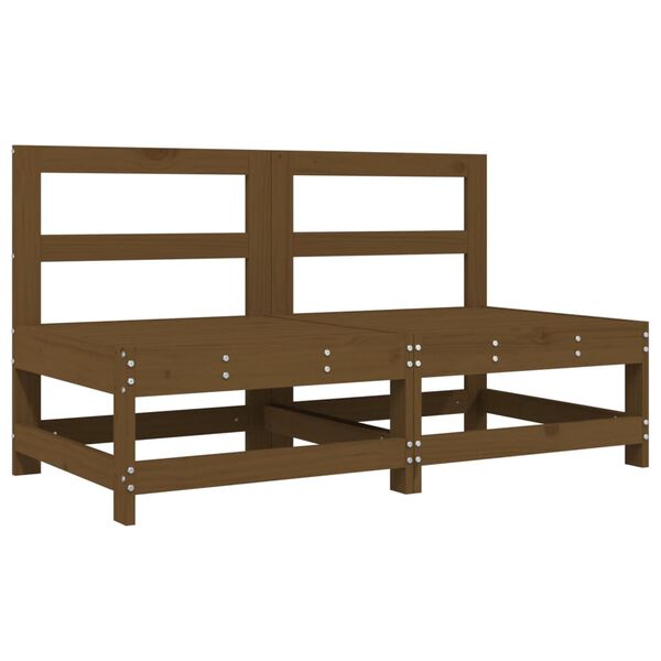 vidaXL Garden Lounge Set Honey Brown Solid Pine Wood Medium Modular