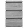 vidaXL Bed Cabinet Grey Sonoma Engineered Wood Medium Bedside Cabinet