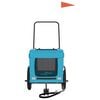 vidaXL Pet Bike Trailer Blue and Black Oxford fabric, Iron, PVC Standard