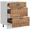 vidaXL Kitchen Base Cabinet Old Wood Engineered Wood 23.6 x 18.1 x 32.1 in
