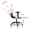 vidaXL Gaming Chair White and Pink Faux Leather Adjustable Gaming Chair