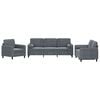 vidaXL Sofa Set Dark Grey Velvet Sofa Set Rectangular Modern Sofa