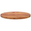 vidaXL Table Top Natural wood Solid Acacia wood 23.6 in diameter Round