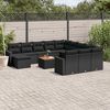 vidaXL Garden Sofa Set Black