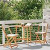vidaXL Bistro Set with Cushion 3 pcs Oil Natural Solid Acacia Wood