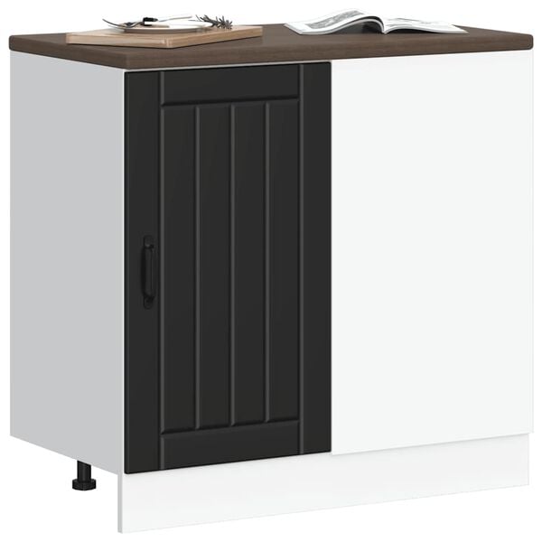 vidaXL Sink Base Cabinet Black Engineered wood Medium Sink Base Cabinet