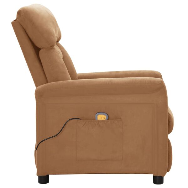 vidaXL Electric Massage Recliner Taupe Faux Leather