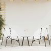 vidaXL Garden Chair Set Black and White PE rattan and powder-coated steel