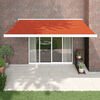 vidaXL Retractable Awning Orange Powder-coated aluminum Large