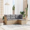 vidaXL Garden Sofa Set Beige and Light Grey