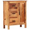 vidaXL Sideboard 25.6"x11.8"x31.5" Solid Wood