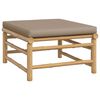 vidaXL Garden Lounge Set Taupe, Natural Bamboo Bamboo, 100% Polyester