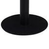 vidaXL Bistro Table Dark Brown and Black MDF Top, Steel Legs Medium