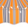 vidaXL Retractable Awning Yellow and blue Fabric, Steel 59.1 in width