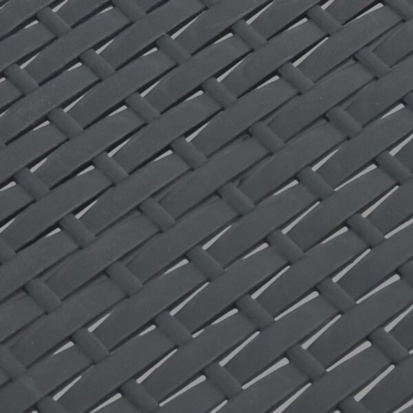 vidaXL Garden Table Anthracite Polypropylene Medium Lightweight