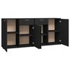 vidaXL Sideboard Black Engineered wood Medium Sideboard Rectangular