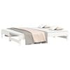 vidaXL Day Bed White Solid pinewood Double Pull-Out Day Bed