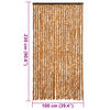 vidaXL Fly Curtain Ochre and White 39.4x90.6" Chenille