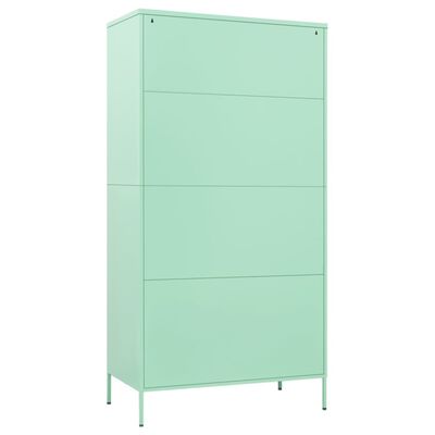 vidaXL Wardrobe Mint 35.4"x19.7"x70.9" Steel