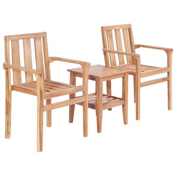 vidaXL Dining Set natural teak