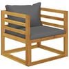 vidaXL Garden Lounge Set Dark Grey Solid Acacia Wood Modular 8-piece set