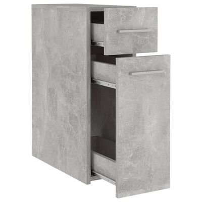 vidaXL Apothecary Cabinet Concrete Gray 7.9"x17.9"x23.6" Engineered Wood