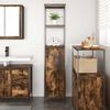 vidaXL Bathroom Cabinet Smoked oak Engineered wood, steel Medium