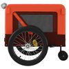 vidaXL Pet Bike Trailer Orange and black Oxford fabric, iron, PVC Medium