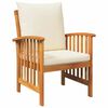 vidaXL Garden Sofa Set with Cushion 3 pcs Brown solid acacia wood