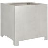 vidaXL Garden Planter Set of 2 Silver Stainless Steel 15.7x15.7x15.7 in