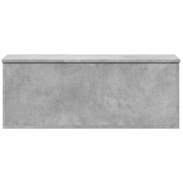 vidaXL Storage Box Concrete Gray Engineered Wood Medium Storage Box