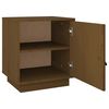 vidaXL Bedside Cabinet Honey Brown Solid Pinewood Compact Rectangular