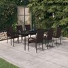 vidaXL Garden Dining Set Brown and Black