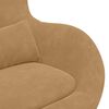 vidaXL Egg Chair Brown 24.80 x 28.74 x 35.43 in Velvet