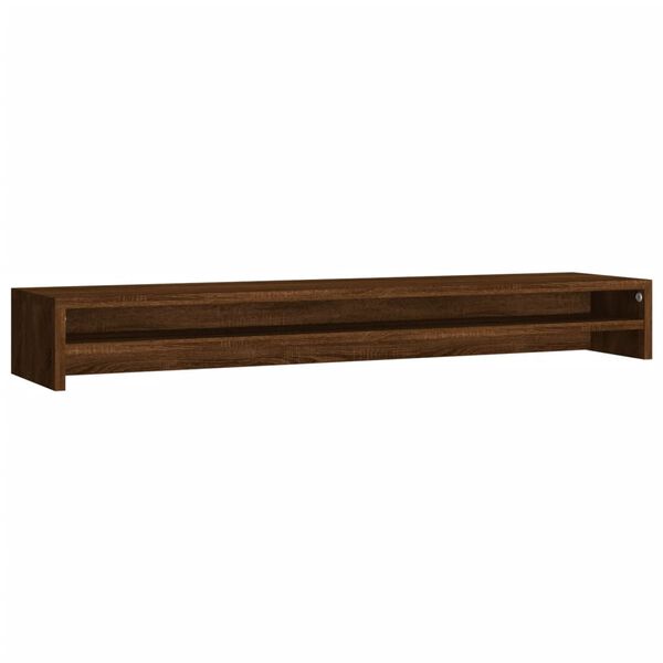 vidaXL Monitor Stand Brown Oak 39.4"x9.4"x5.1" Engineered Wood