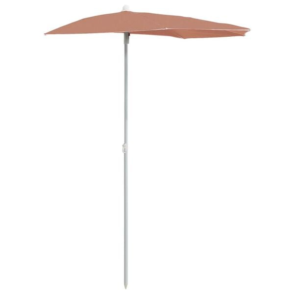 vidaXL Garden Parasol Terracotta Fabric (100% polyester), Steel