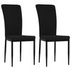vidaXL Dining Chair Set of 2 Black Velvet, Iron, Plywood Standard